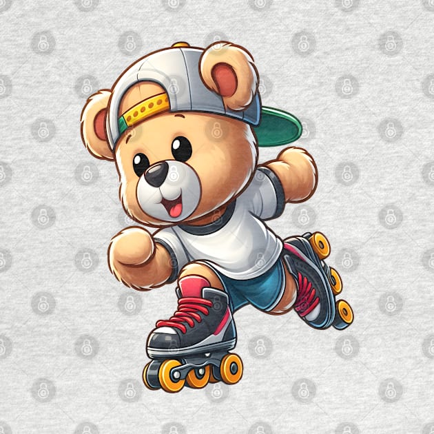 Cute skater bear Kawaii by Teddy Club